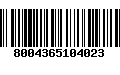 Código de Barras 8004365104023