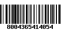 Código de Barras 8004365414054