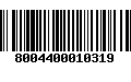 Código de Barras 8004400010319