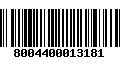 Código de Barras 8004400013181