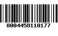 Código de Barras 8004458110177