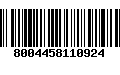 Código de Barras 8004458110924