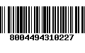 Código de Barras 8004494310227