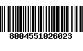 Código de Barras 8004551026023