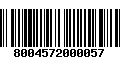 Código de Barras 8004572000057