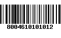 Código de Barras 8004610101012