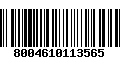 Código de Barras 8004610113565