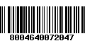 Código de Barras 8004640072047