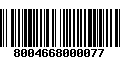 Código de Barras 8004668000077