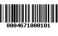 Código de Barras 8004671000101