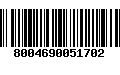 Código de Barras 8004690051702