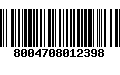 Código de Barras 8004708012398