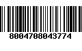 Código de Barras 8004708043774