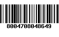 Código de Barras 8004708048649