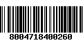 Código de Barras 8004718400260