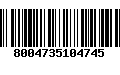 Código de Barras 8004735104745