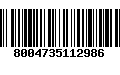 Código de Barras 8004735112986