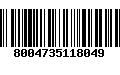 Código de Barras 8004735118049