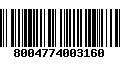 Código de Barras 8004774003160