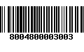 Código de Barras 8004800003003