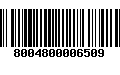 Código de Barras 8004800006509