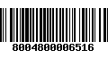 Código de Barras 8004800006516