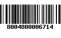 Código de Barras 8004800006714