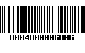 Código de Barras 8004800006806