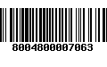 Código de Barras 8004800007063