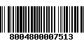 Código de Barras 8004800007513