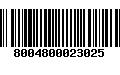 Código de Barras 8004800023025