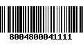 Código de Barras 8004800041111