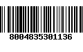 Código de Barras 8004835301136