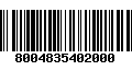 Código de Barras 8004835402000