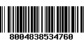 Código de Barras 8004838534760