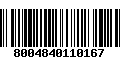 Código de Barras 8004840110167