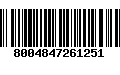 Código de Barras 8004847261251