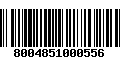 Código de Barras 8004851000556