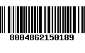 Código de Barras 8004862150189