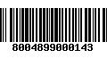 Código de Barras 8004899000143