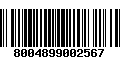 Código de Barras 8004899002567