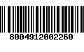 Código de Barras 8004912002260