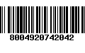 Código de Barras 8004920742042