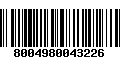 Código de Barras 8004980043226