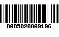 Código de Barras 8005020009196