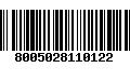 Código de Barras 8005028110122