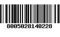 Código de Barras 8005028140228