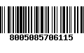 Código de Barras 8005085706115