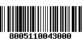 Código de Barras 8005110043000