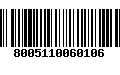 Código de Barras 8005110060106